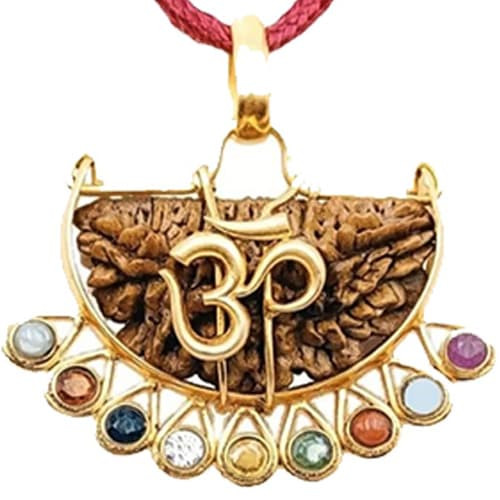 One Face Rudraksha with Nine Gemstones