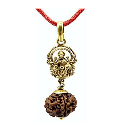 Six face Rudraksha with Panch Dhatu Lakshmi Pendent